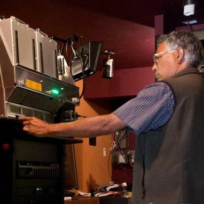 backstage media equipment at Arena Theater