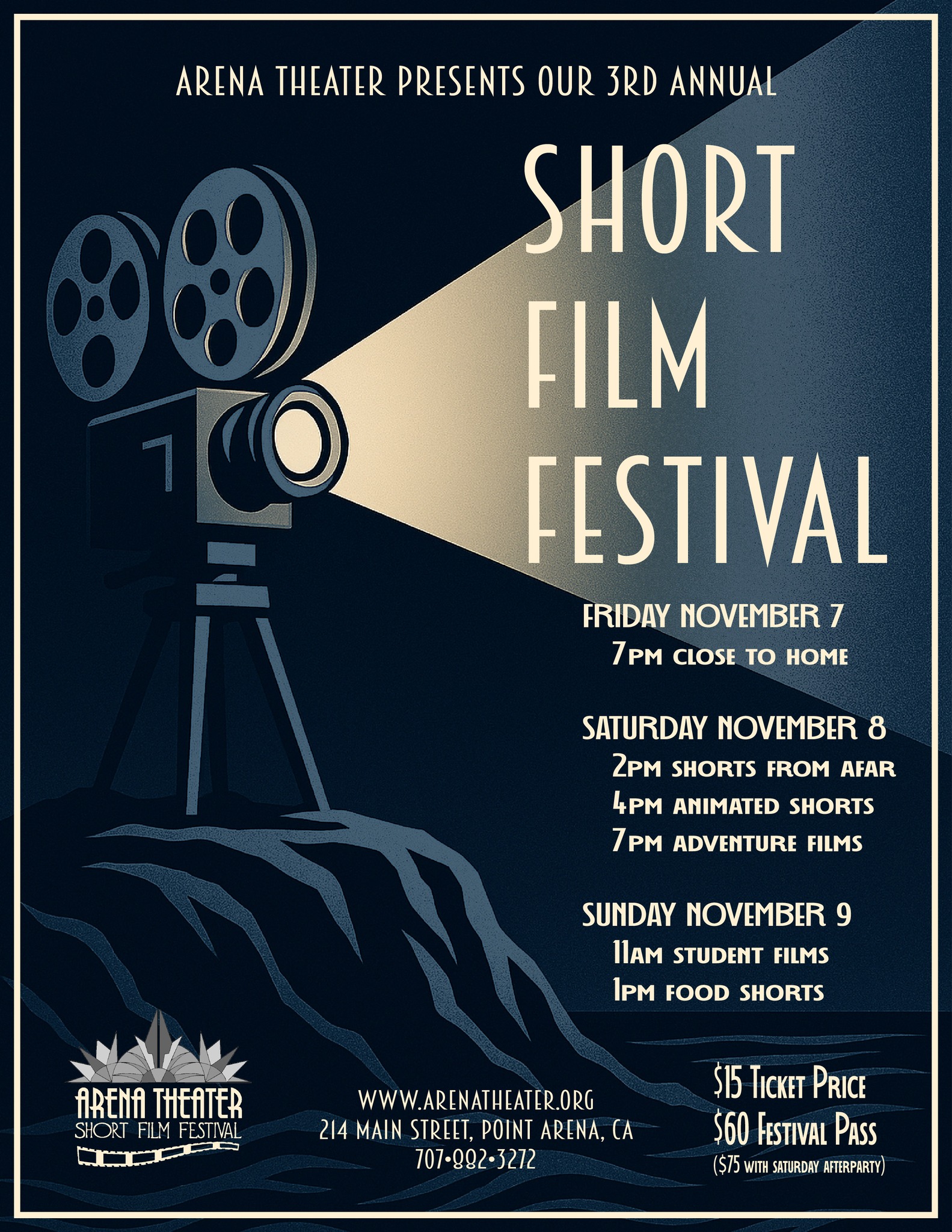 Arena theater short film festival 2025 poster